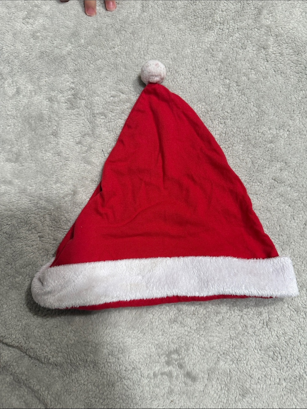 Children's Red Santa Hat with White Trim - Holiday Hat